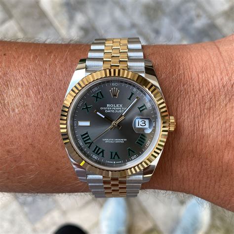 rolex datejust 26mm two tone green diamond dial jubilee|Rolex Datejust 41 ref 126333.